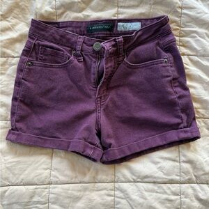 Aeropostale Purple Stretchy Denim Jean Shorts